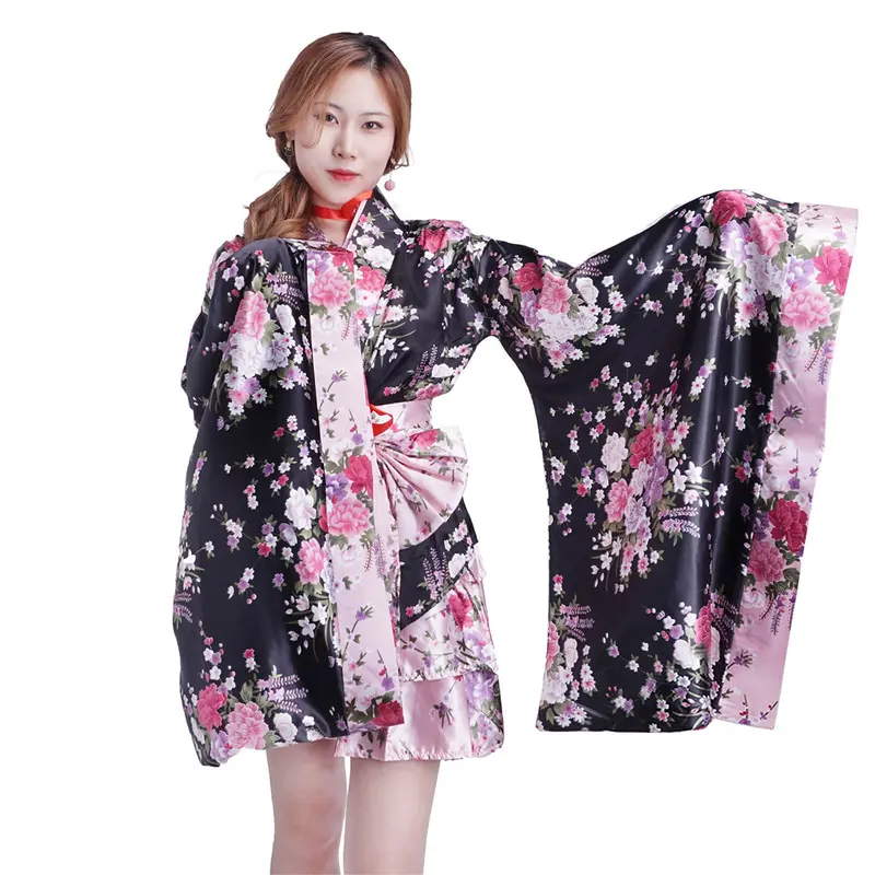 Lolita Japan Kimono Maid Kleid Sexy Sakura Vocaloid Cosplay Kostüm Miku Luka, Größen