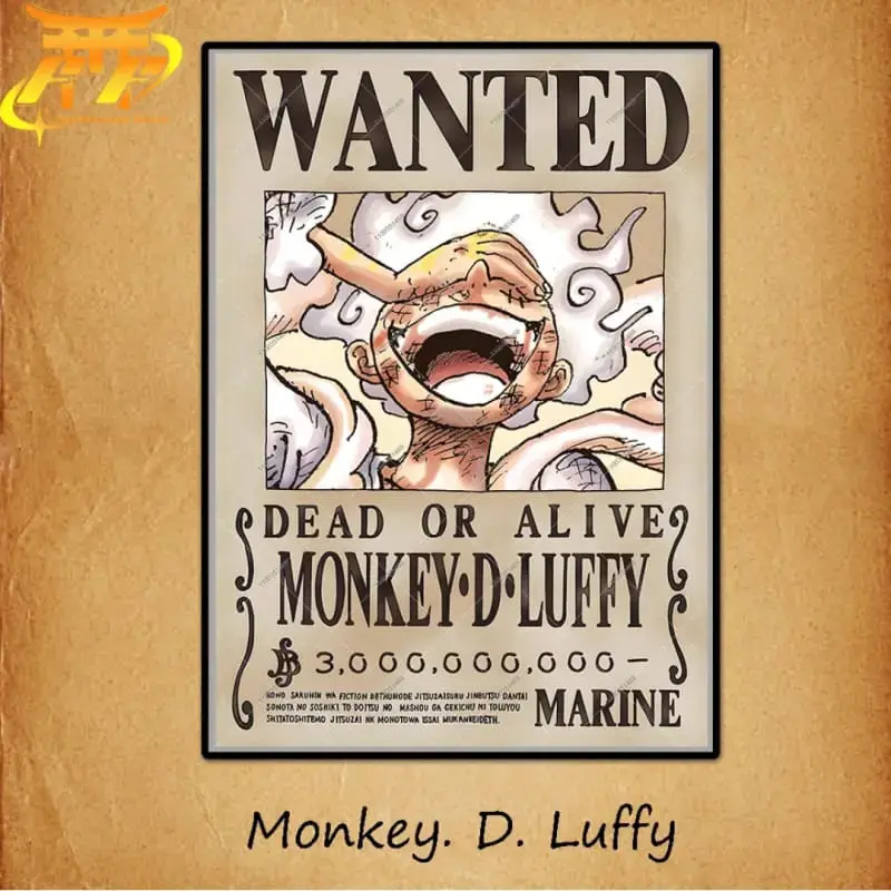 Luffy „Yonko“ Poster Wanted– One Piece