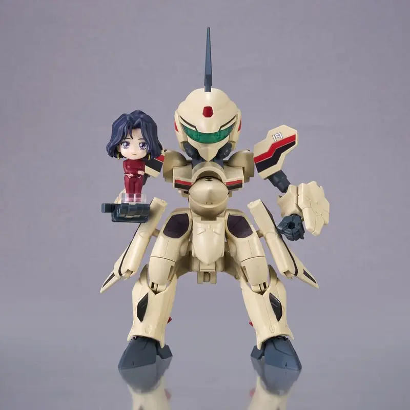 Macross Plus Tiny Session Fahrzeug mit Actionfigur YF-19 (Isamu Alva Dyson Use) with Myung Fang Love 11 cm