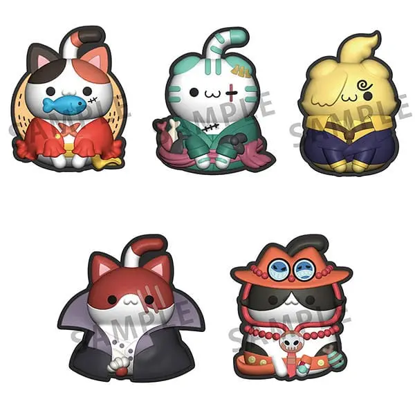 Mega Cat Project Nyan Piece Nyan! 5 Gummi Clip Sortiment 3 cm One Piece