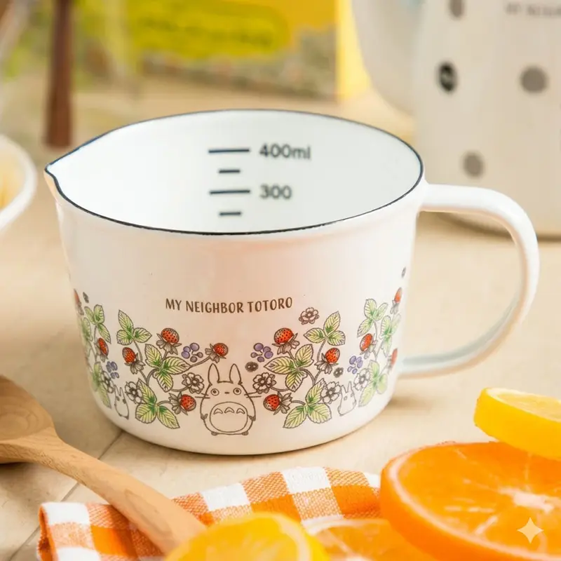 Mein Nachbar Totoro - Totoro & Rußmännchen - Emaille-Messbecher - 450ml - Skater
