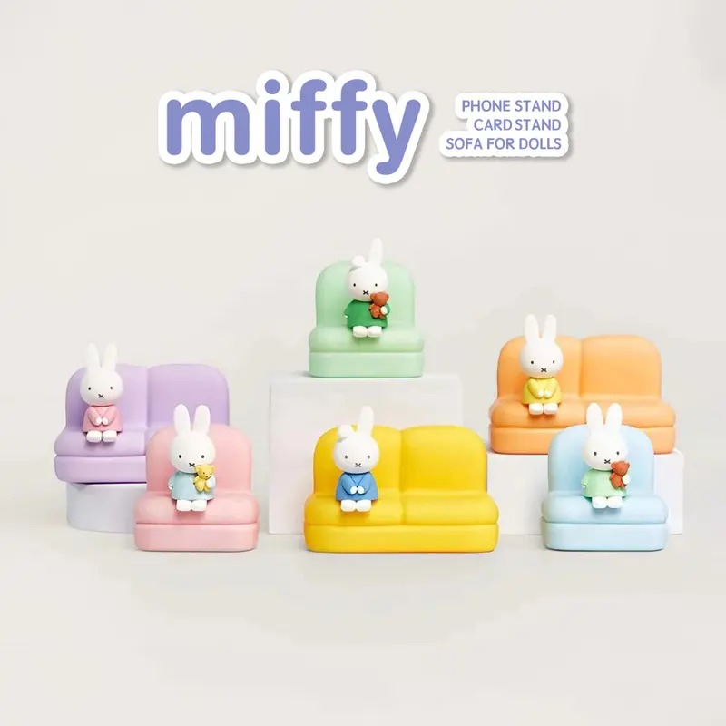 Miffy & Dan - Sofa Handy-/Kartenhalter - Blindbox - Einzelbox - Choco Teddy