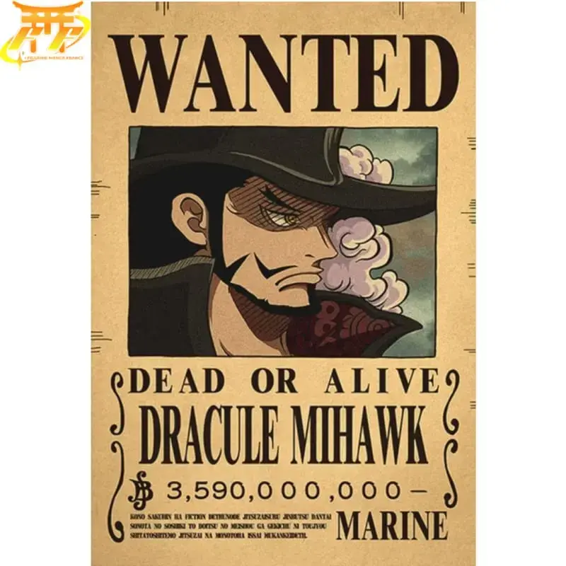 Mihawk Wanted Poster – One Piece