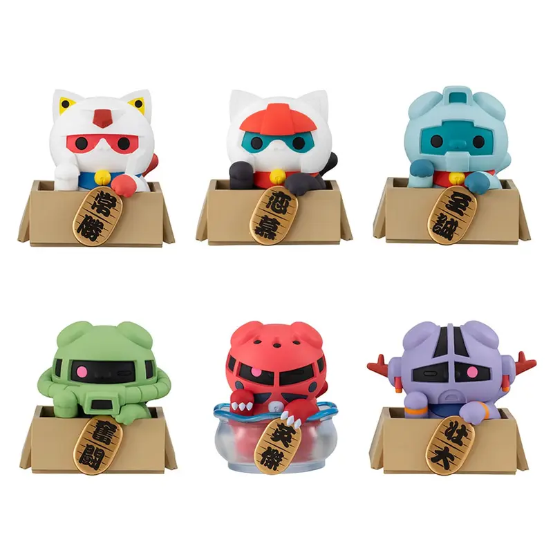 Mobile Suit Gundam Mega Cat Project 6 Blind Box Nyandam Sammelfiguren Luckycat 6 cm