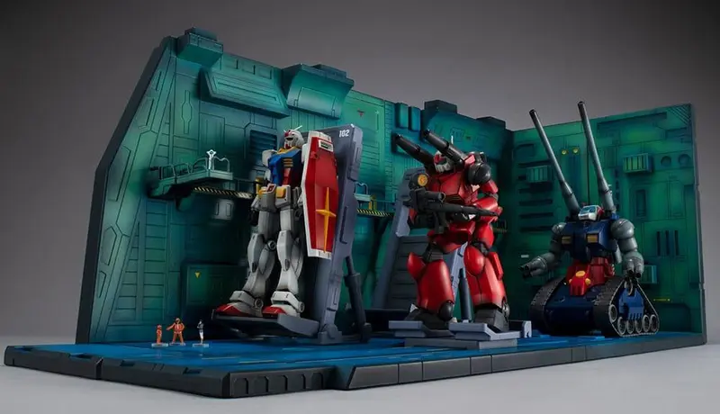 Mobile Suit Gundam SEED Realistic Model Series Diorama 1/144 White Base Catapult Deck Anime Edition