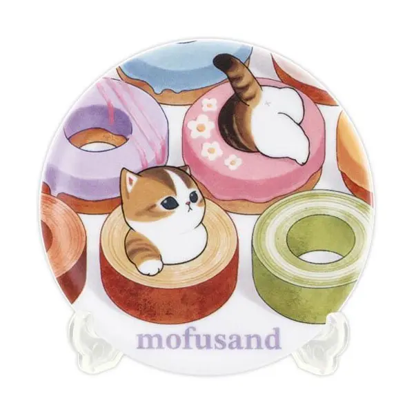 Mofusand Deko Tellerchen mit Aufstellfunktion - Baumkuchen - Gashapon