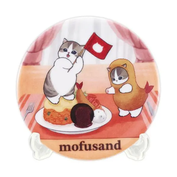 Mofusand Deko Tellerchen mit Aufstellfunktion - Fried Shrimp - Gashapon