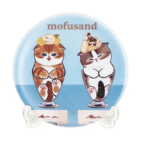 Mofusand Deko Tellerchen mit Aufstellfunktion - Parfait - Gashapon