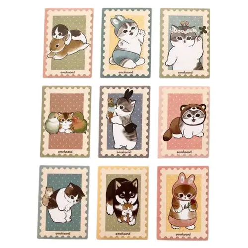 Mofusand Sticker-Set im Briefmarken Design (B)