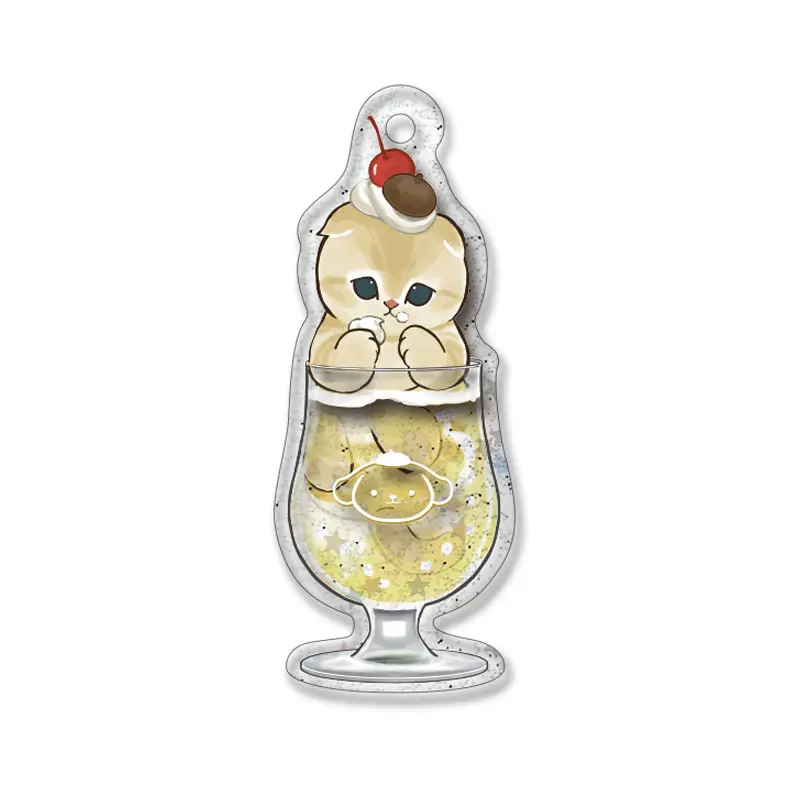 Mofusand x Sanrio Characters Gashapon Anhänger "Pompompurin"