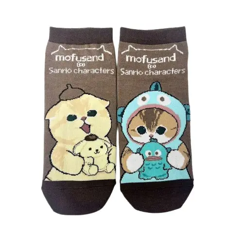 Mofusand x Sanrio Characters Socken "Pompompurin & Hangyodon"