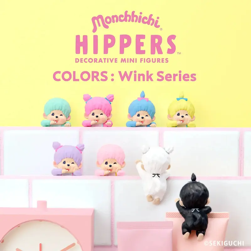 Monchhichi - HIPPERS Colors Wink Series Dekofigur-Blindbox - Einzelbox - Dreams