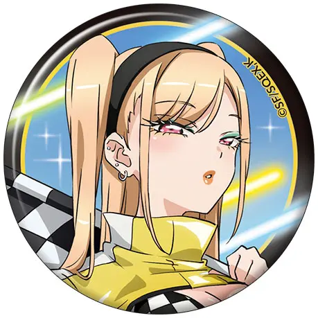 My Dress-Up Darling Marin Seven Changes Button "Race Queen"