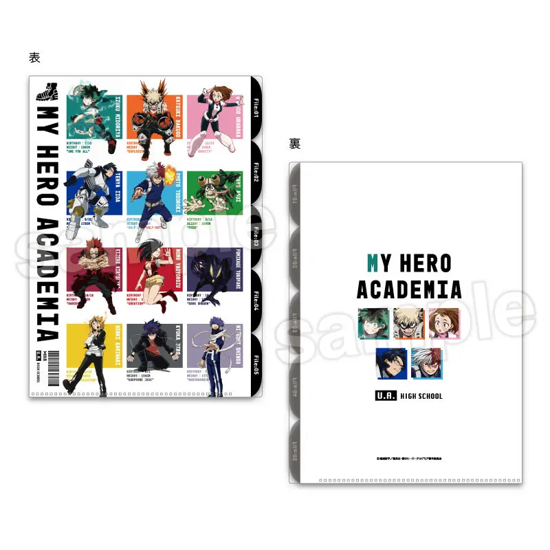 My Hero Academia Hard Cover 5 Index Clearfile "U.A."
