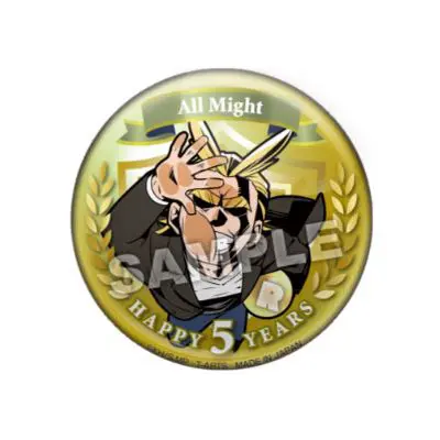 My Hero Academia Pita! Defome Happy 5 Years Button All Might