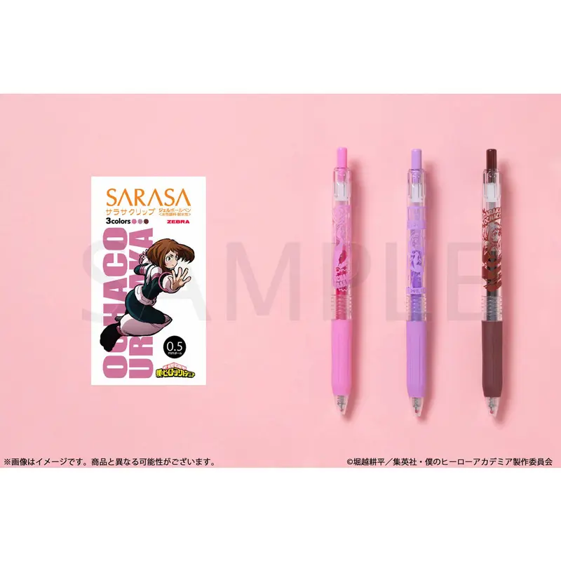My Hero Academia Sarasa Clip Stifte 3er-Set Ochaco Uraraka
