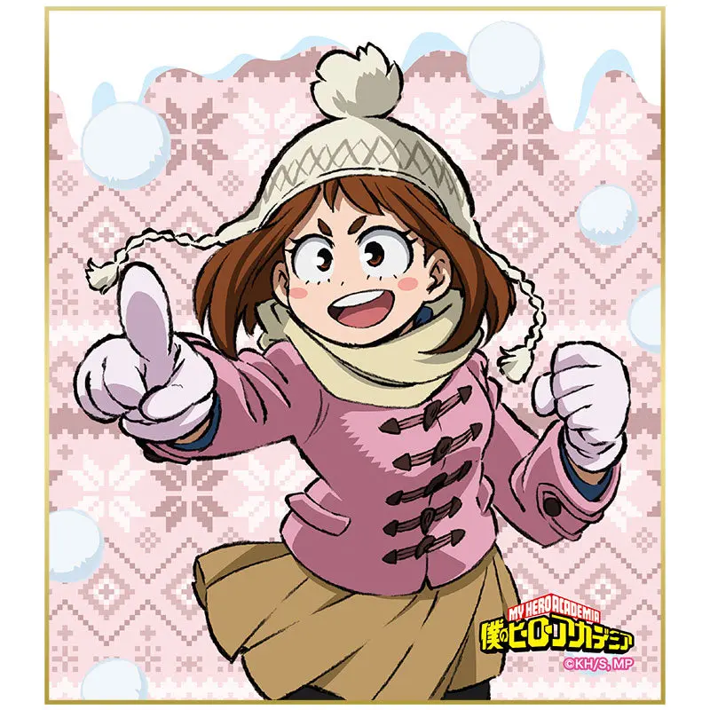 My Hero Academia Snow Ball Fight Shikishi Ochaco Uraraka