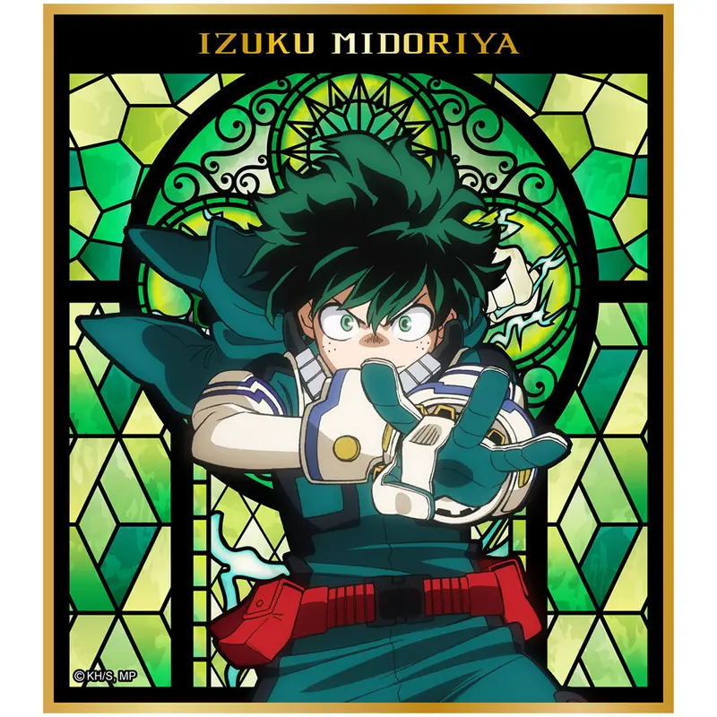 My Hero Academia Stained Glass Gilding Shikishi Izuku Midoriya