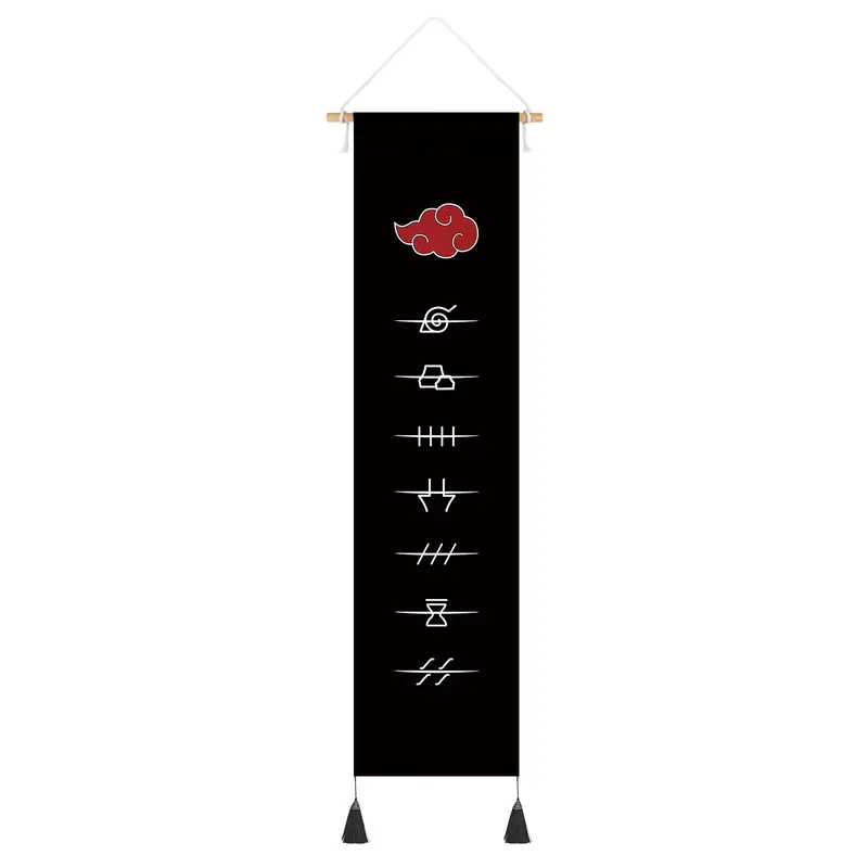 Naruto Shippuden - Akatsuki Rollbild - Kakemono Stoffwallscroll - 142x33cm