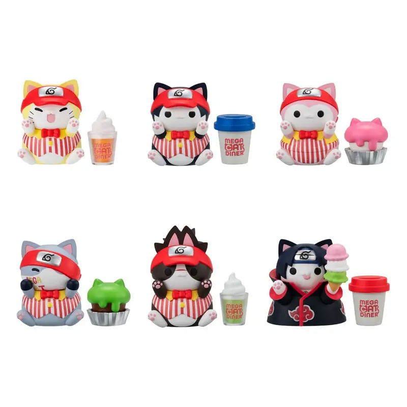 Naruto Shippuden Mega Cat Project 6 Nyaruto! Sammelfiguren Mega Cat Diner 3 cm