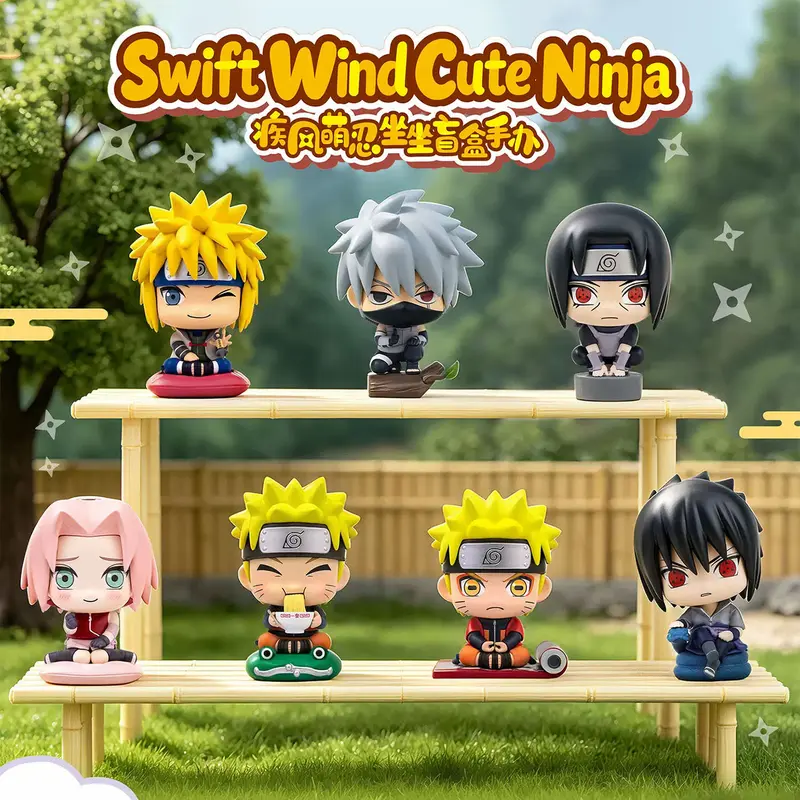 Naruto Shippuden - Swift Wind Cute Ninja Sitting Figure - Blindbox - Einzelbox - ca. 8cm - EAKI