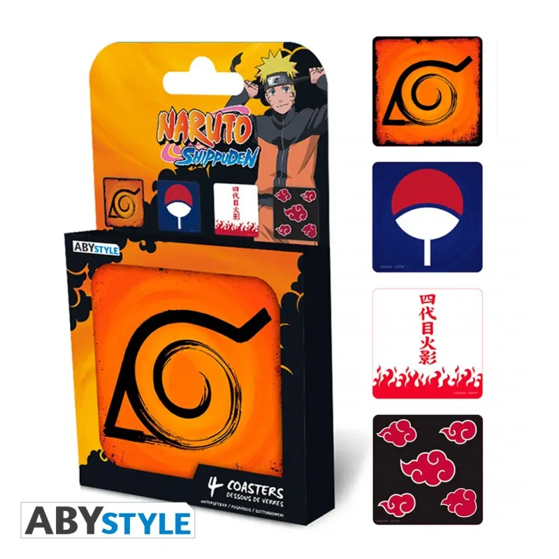 Naruto Shippuden Untersetzer Set "Emblems"
