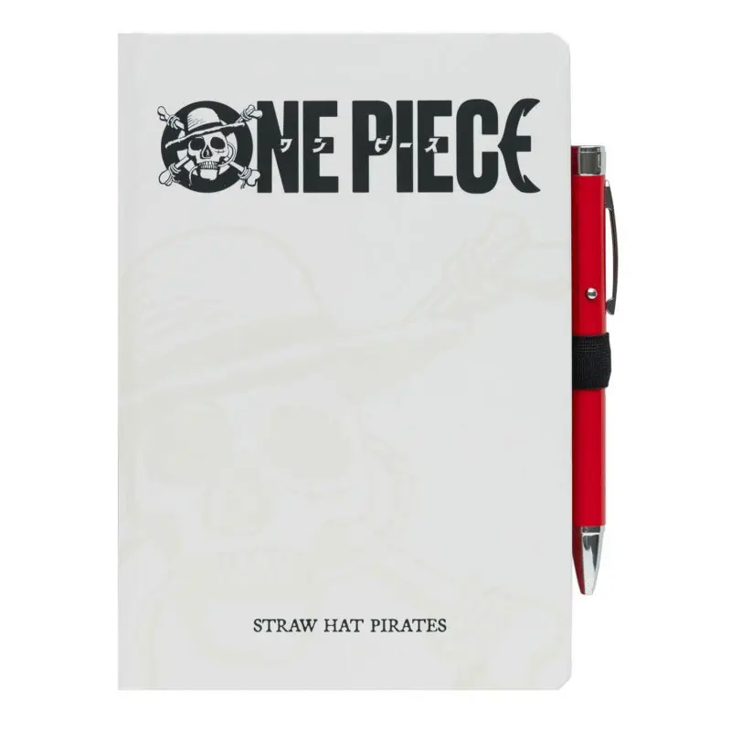 One Piece A5 Hardcover Notizbuch mit Projektorstift "Straw Hat Pirates"