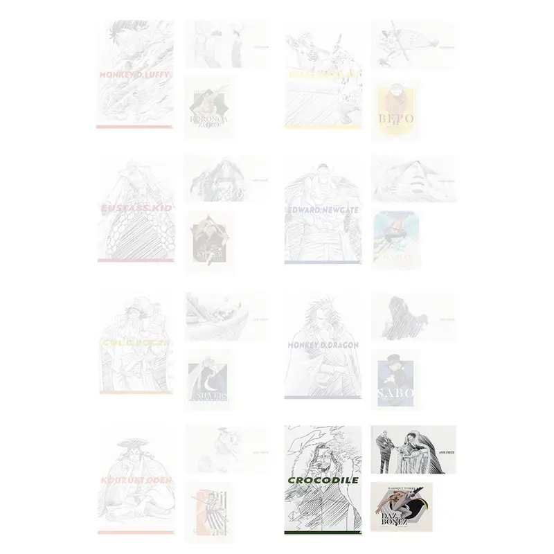 One Piece Crododile & Daz Bonez Merch-Set (Clearfile, Masken-Case & Sticker) - Best Of The Buddy - Kuji