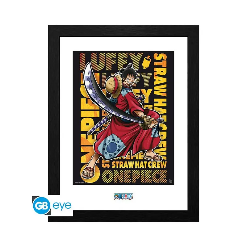 One Piece - Luffy in Wano Artwork - Gerahmtes Poster (Framed Print) - 30,5 x 40,6 cm - GB eye