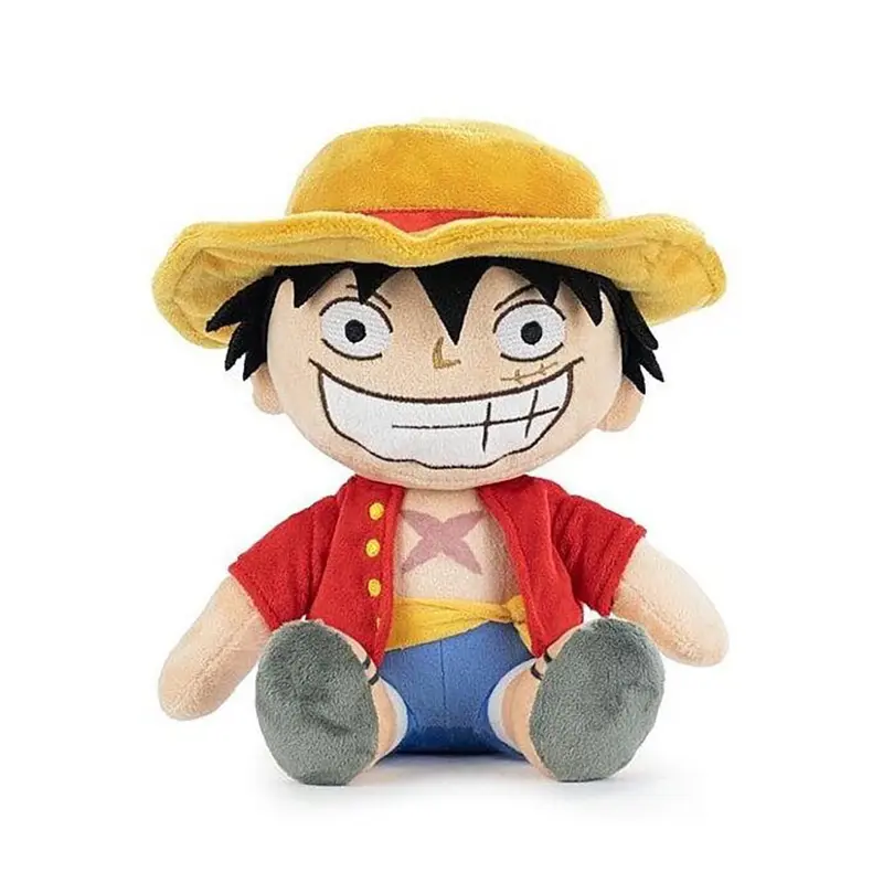 One Piece - Monkey D. Luffy - Sitzendes Plüschtier (Umweltfreundlich) - 22 cm - Barrado