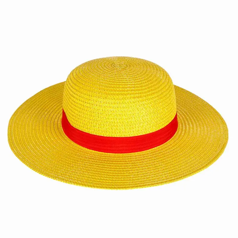 One Piece - Monkey D. Ruffy Strohhut – Handgeflochtener Cosplay Hut - 32 cm