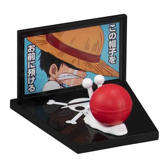 One Piece Teleschnecken Gashapon Figur Monkey D. Ruffy