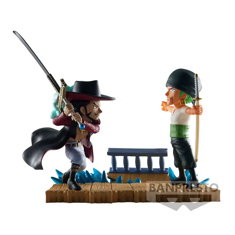 One Piece WCF Log Stories PVC Statue Lorenor Zoro vs. Mihawk Dracule