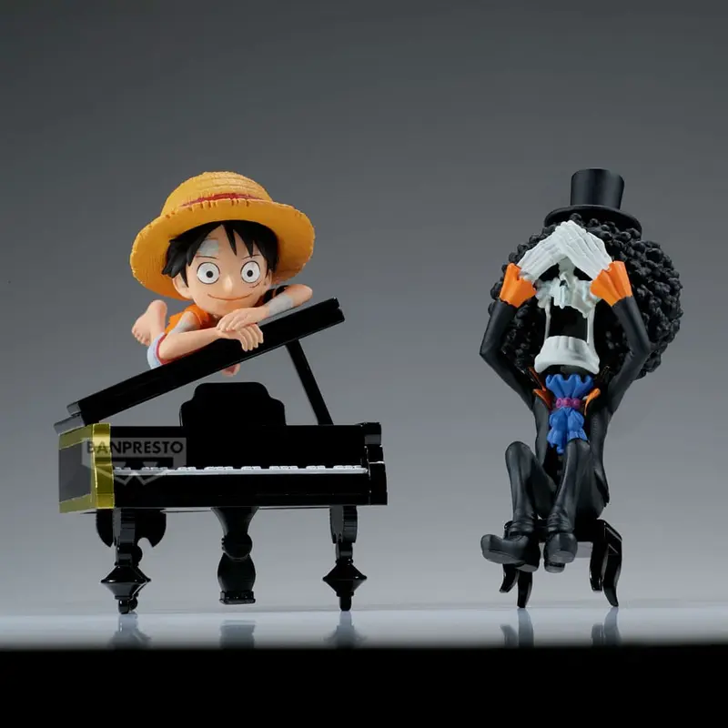 One Piece WCF Log Stories PVC Statue Luffy & Brook 8 cm