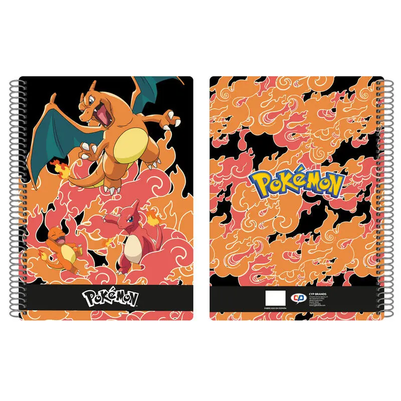 Pokemon A4 Notizblock mit Spiralbindung Glumanda Evolution
