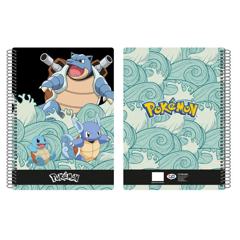 Pokemon A4 Notizblock mit Spiralbindung Schiggy Evolution