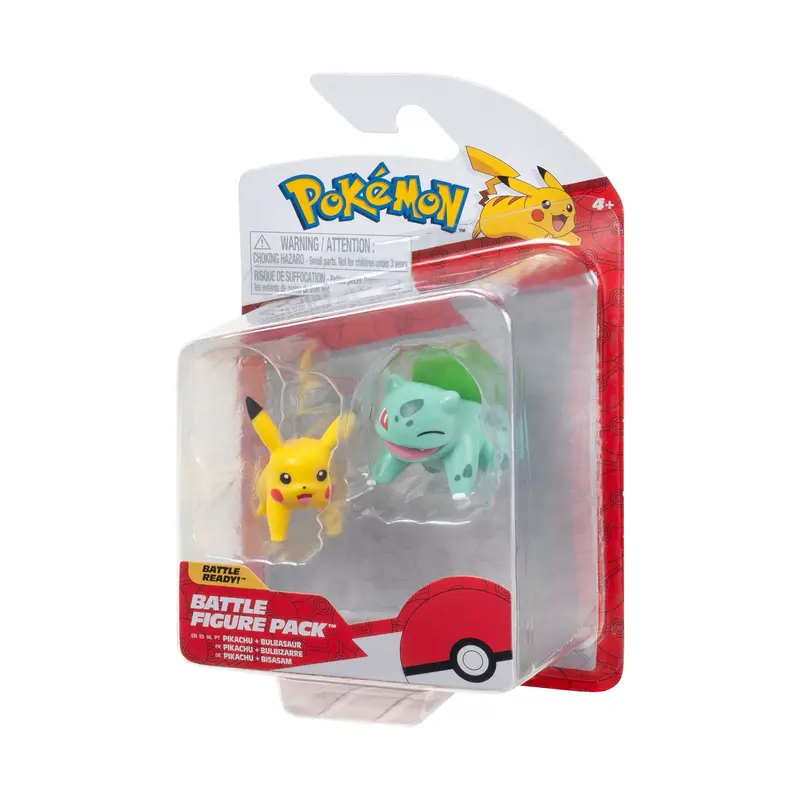 Pokémon Battle Figure First Partner Set Figuren 2er-Pack Bisasam #2, Pikachu #1