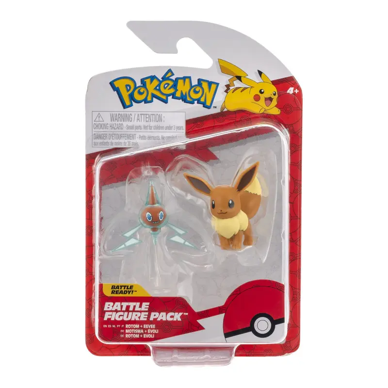 Pokémon Battle Figure Set Figuren 2er-Pack Evoli #4, Rotom 5 cm