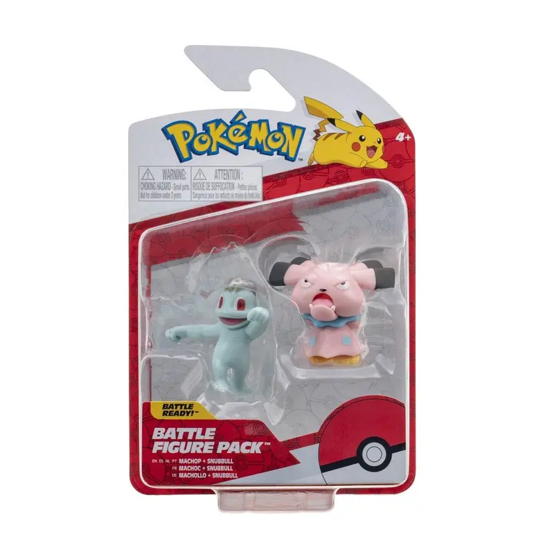 Pokémon Battle Figure Set Figuren 2er-Pack Machollo, Snubbull