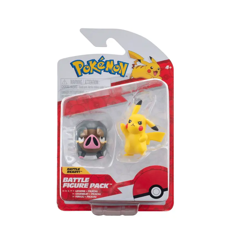 Pokémon Battle Figure Set Figuren 2er-Pack Pikachu #5, Ferkuli 5 cm