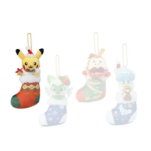 [Pokemon Center] Pokemon 2023 Paldea's Christmas Market Plüschanhänger Pikachu