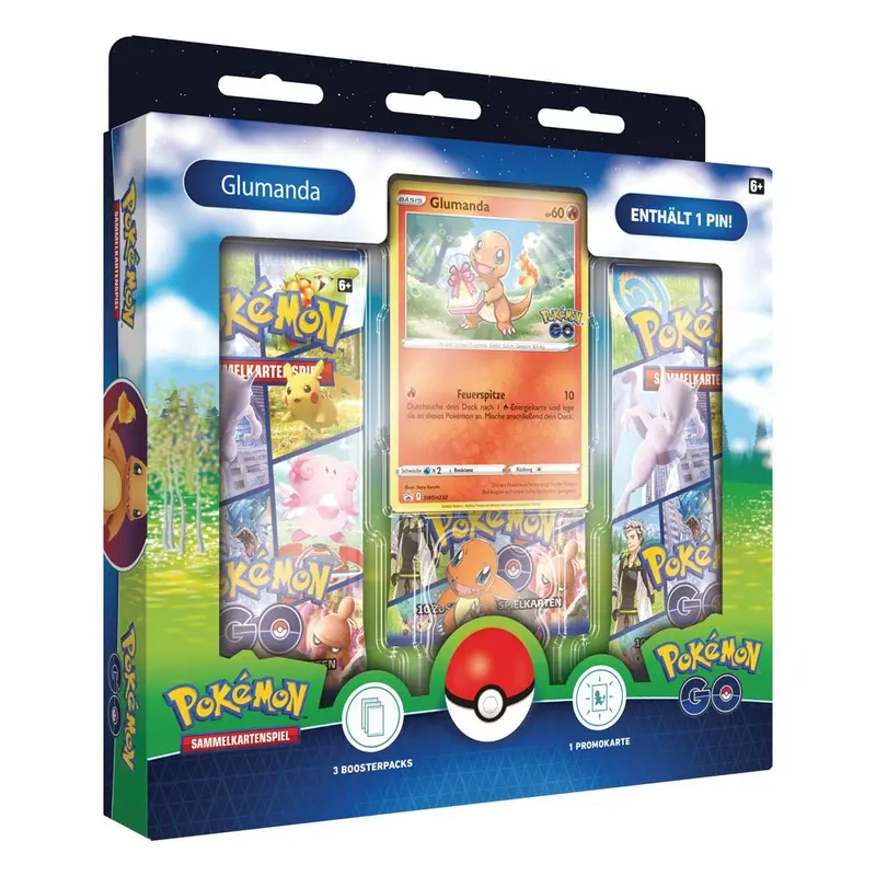 Pokemon GO TCG Pin Box Glumanda (DE)