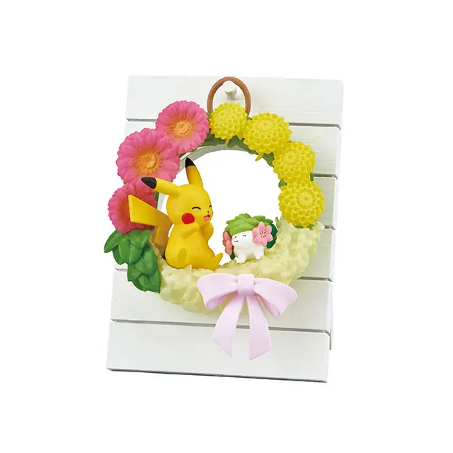 Pokemon Happy Wreath Collection Re-Ment Figur (1) Pikachu & Shaymin
