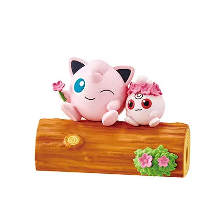 Pokemon Lineup! Connect! Good Friends Tree Vol. 2 Re-Ment Figur (5) Pummeluff & Fluffeluff