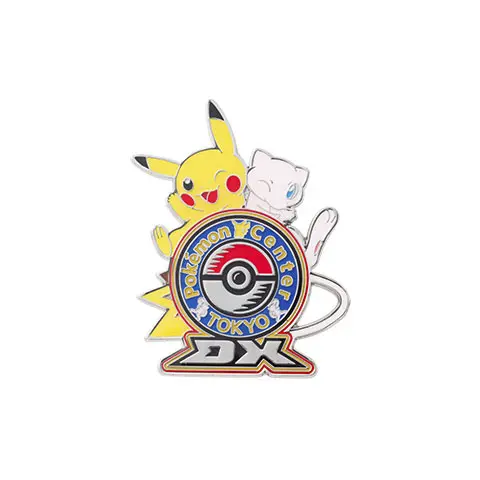 Pokemon Pikachu & Mew Metal Pin - Pokemon Center DX Nihonbashi Tokyo Exclusive