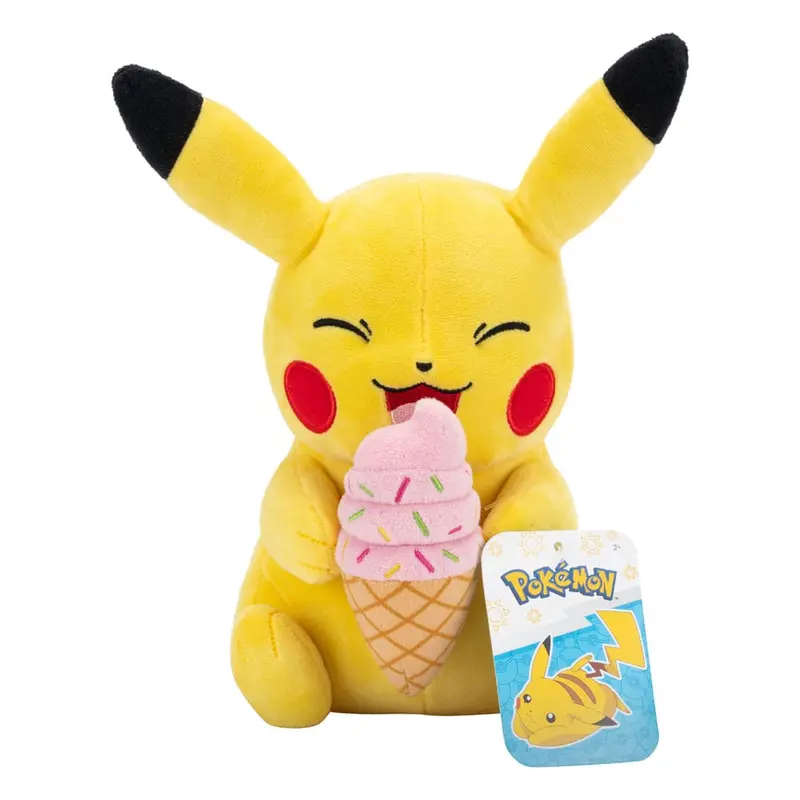 Pokémon Plüschfigur Pikachu mit Eiscreme 20 cm