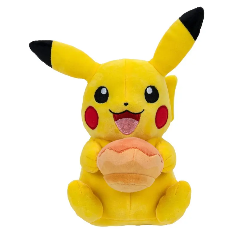 Pokémon Plüschfigur Pikachu with Pecha Poké Puff (Orange) Accy 20 cm