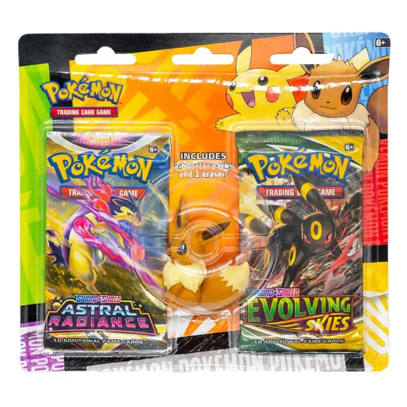 Pokemon TCG Back to School 2er Pack Blister inklusive Evoli Radiergummifigur (EN)