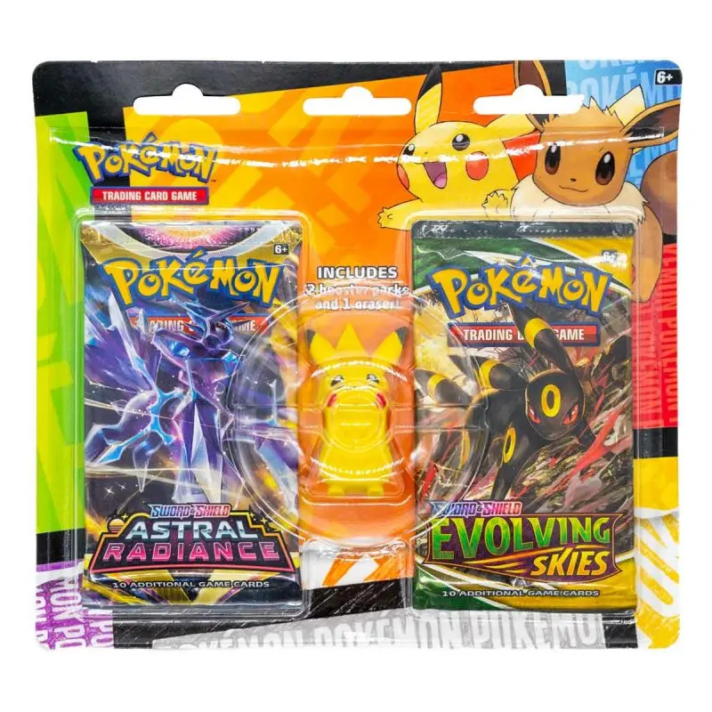 Pokemon TCG Back to School 2er Pack Blister inklusive Pikachu Radiergummifigur (EN)