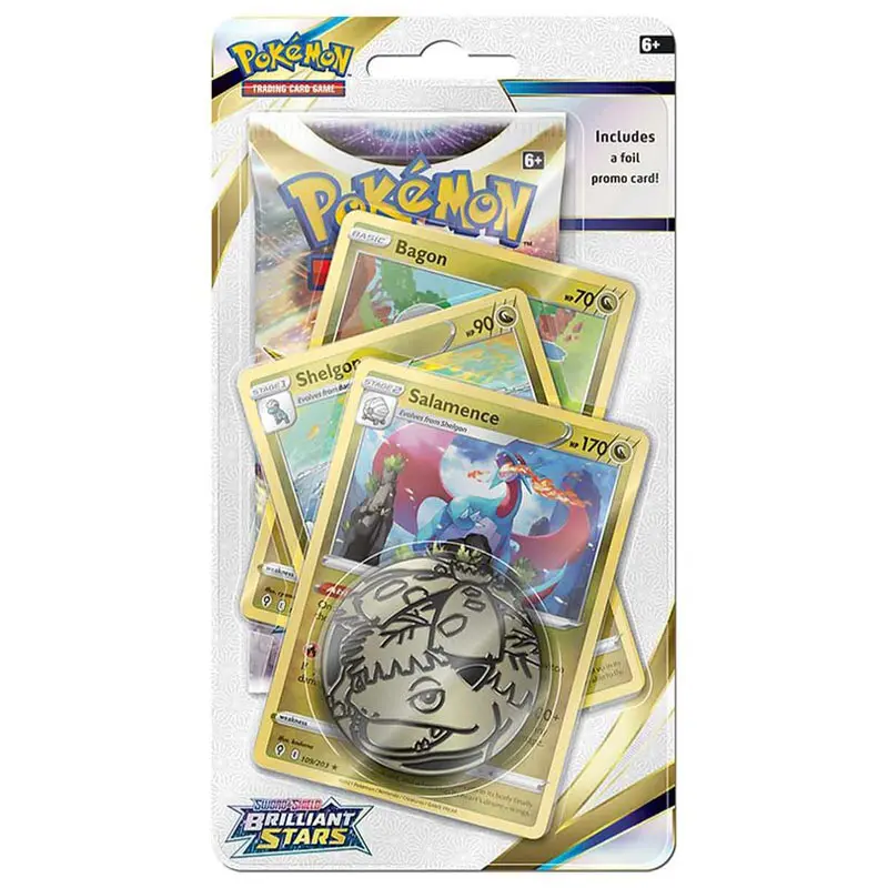 Pokemon TCG PREMIUM Checklane Blister Sword & Shield - Brilliant Stars Salamence (EN)